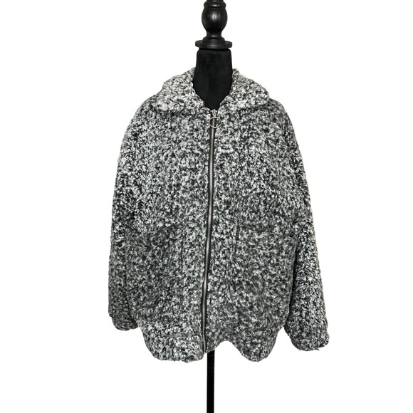 C&C California Jackets & Blazers - C&C California Oversized Full Zip Teddy Sherpa Fleece Large Pockets Large NWOT